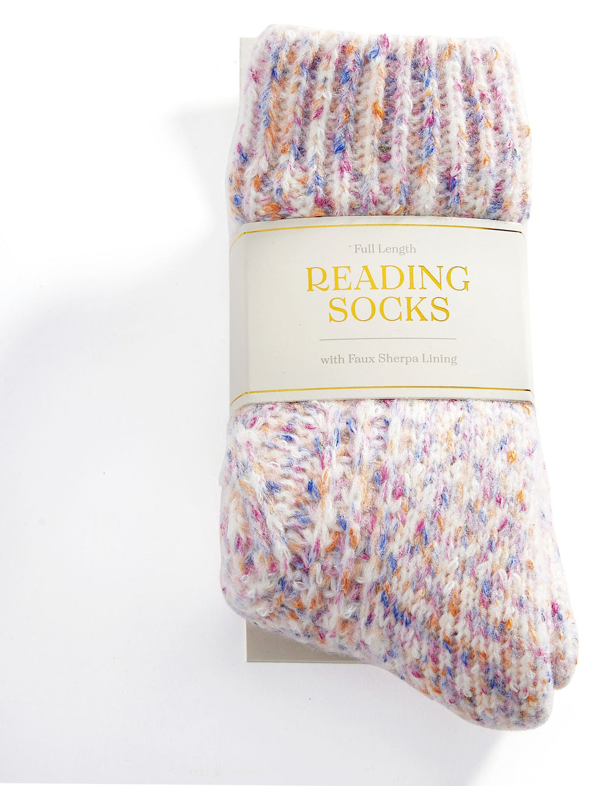 Pink Confetti Cable Knit Reading Sock