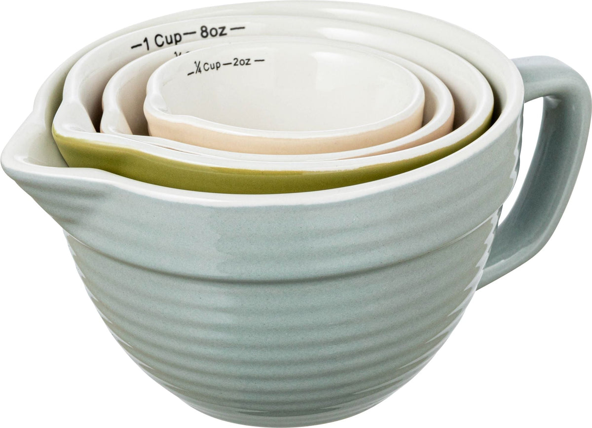 Stoneware Batter Bowl Measuring Cups