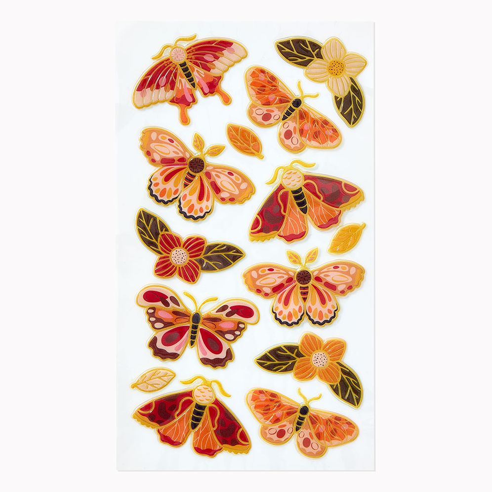 Autumn Moth Stickers