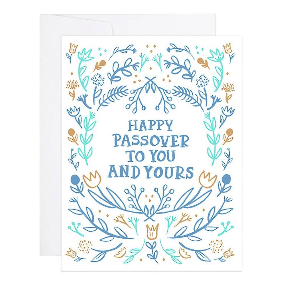 Happy Passover Floral Letterpress Card