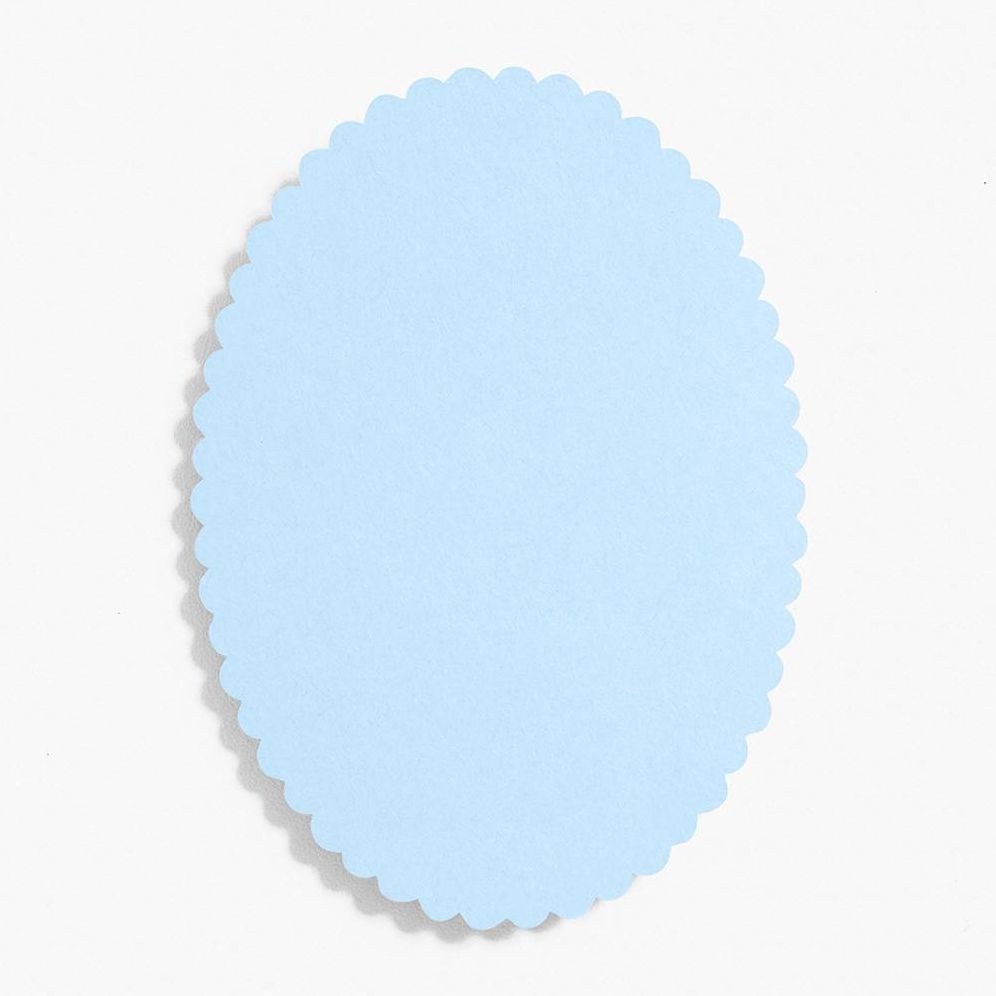 Scallop 4 Bar Bluebell Oval Cards