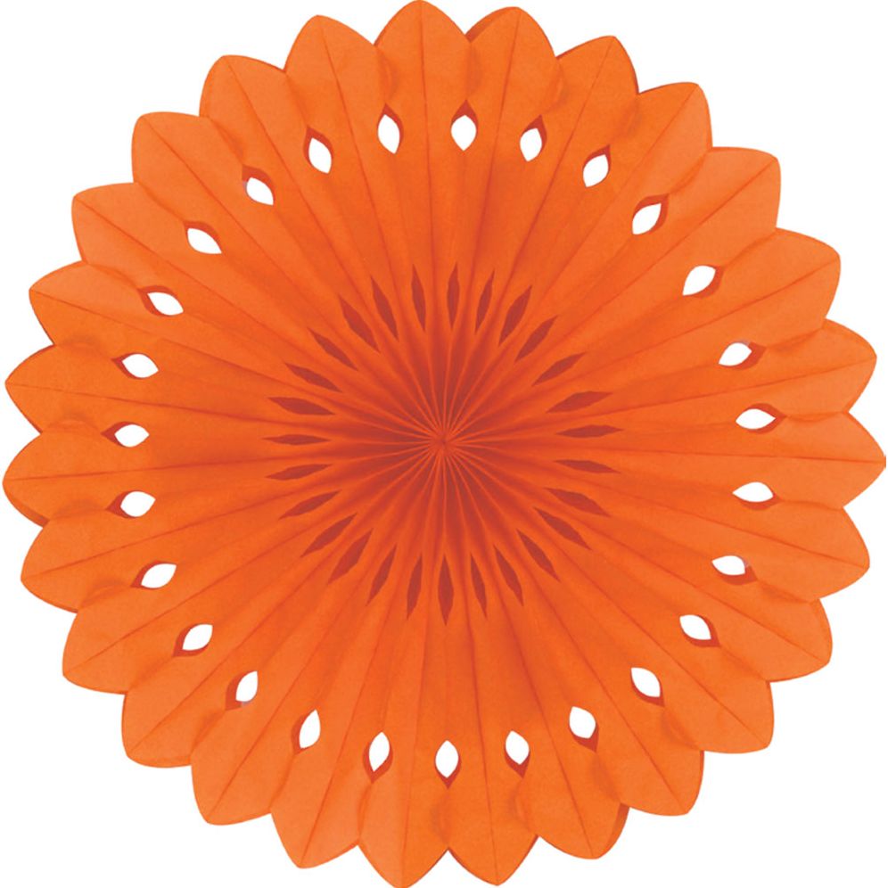 Detailed fan, 30cm, Orange