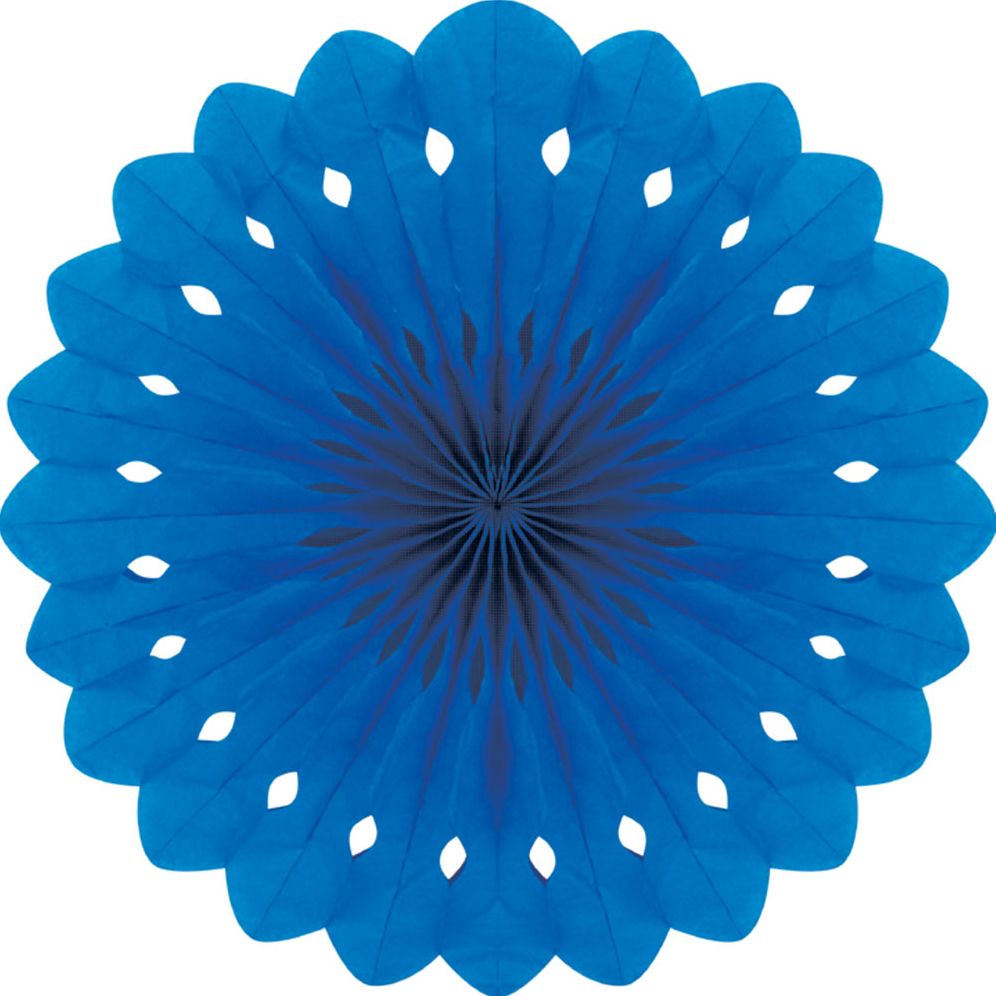 Detailed fan, 30cm, Blue