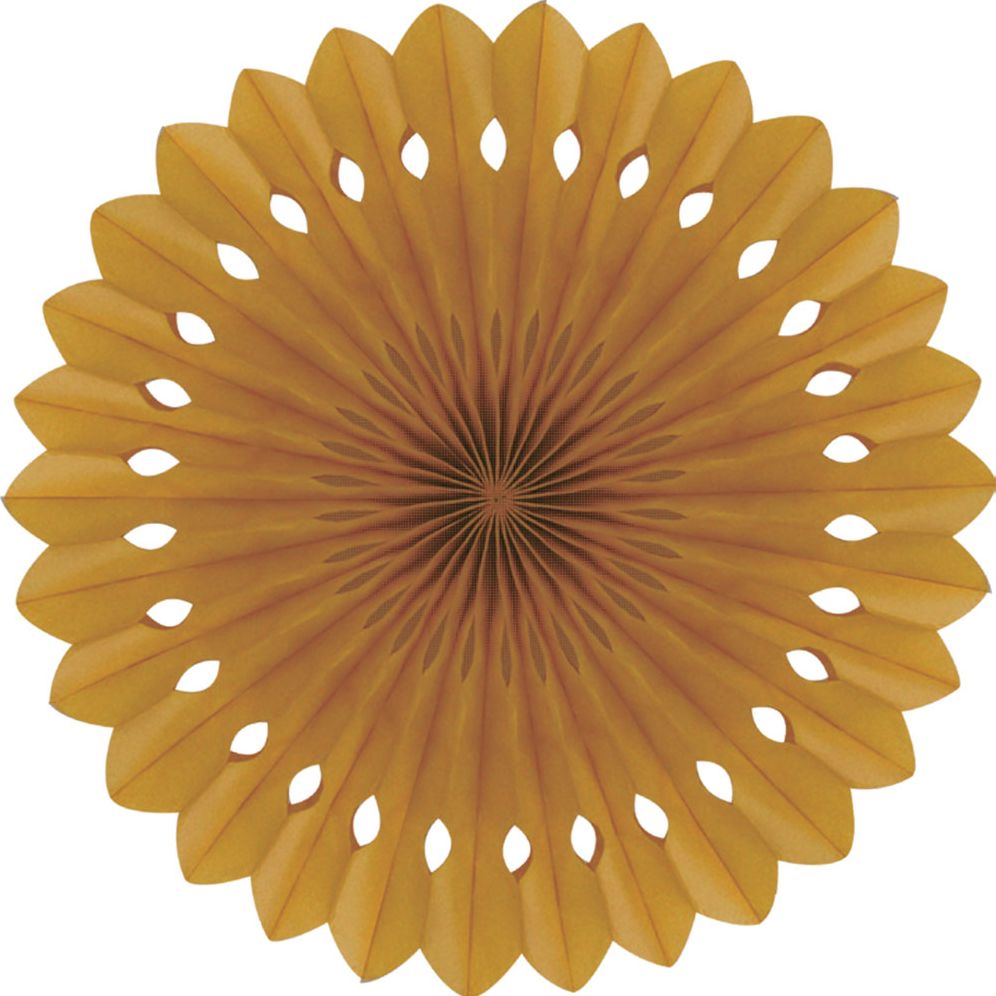 Detailed fan, 30cm, Gold