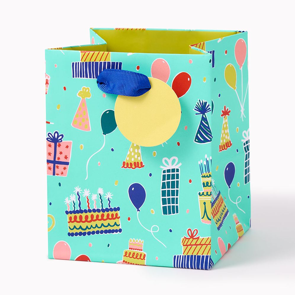 Birthday Icons Small Square Gift Bag