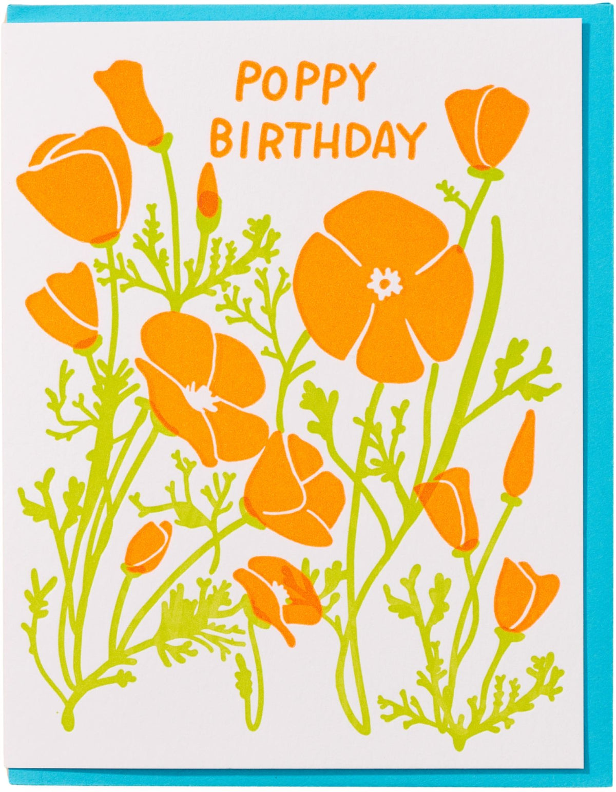 Poppy Birthday Card