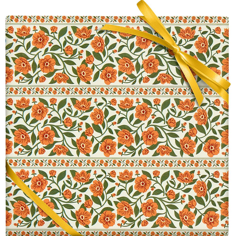 Tapestry Floral Textured Roll Wrap