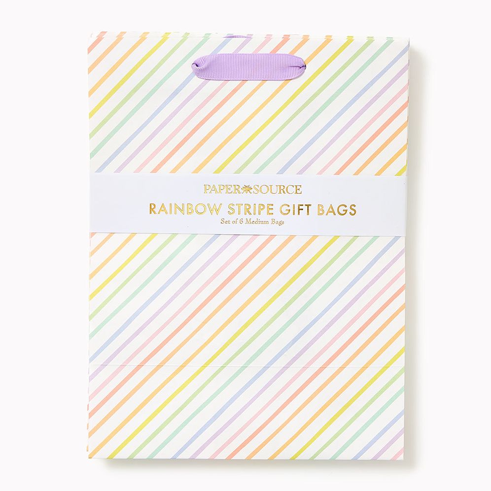 Rainbow Stripe Medium Set of Gift Bags