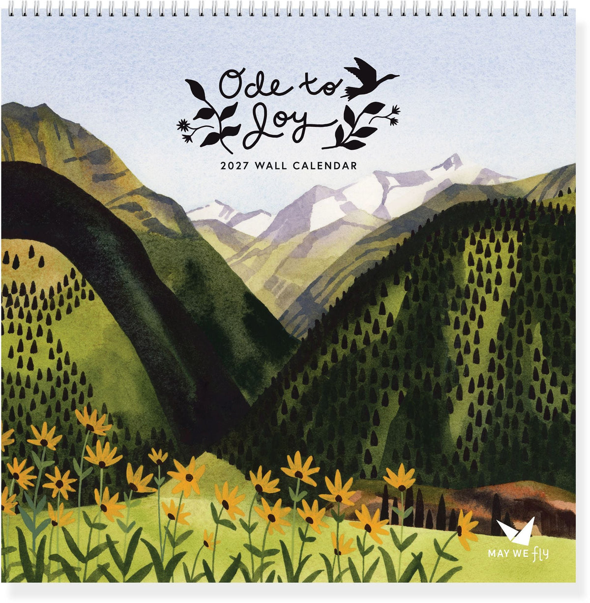 2027 Ode to Joy Watercolor Landscape Wall Calendar