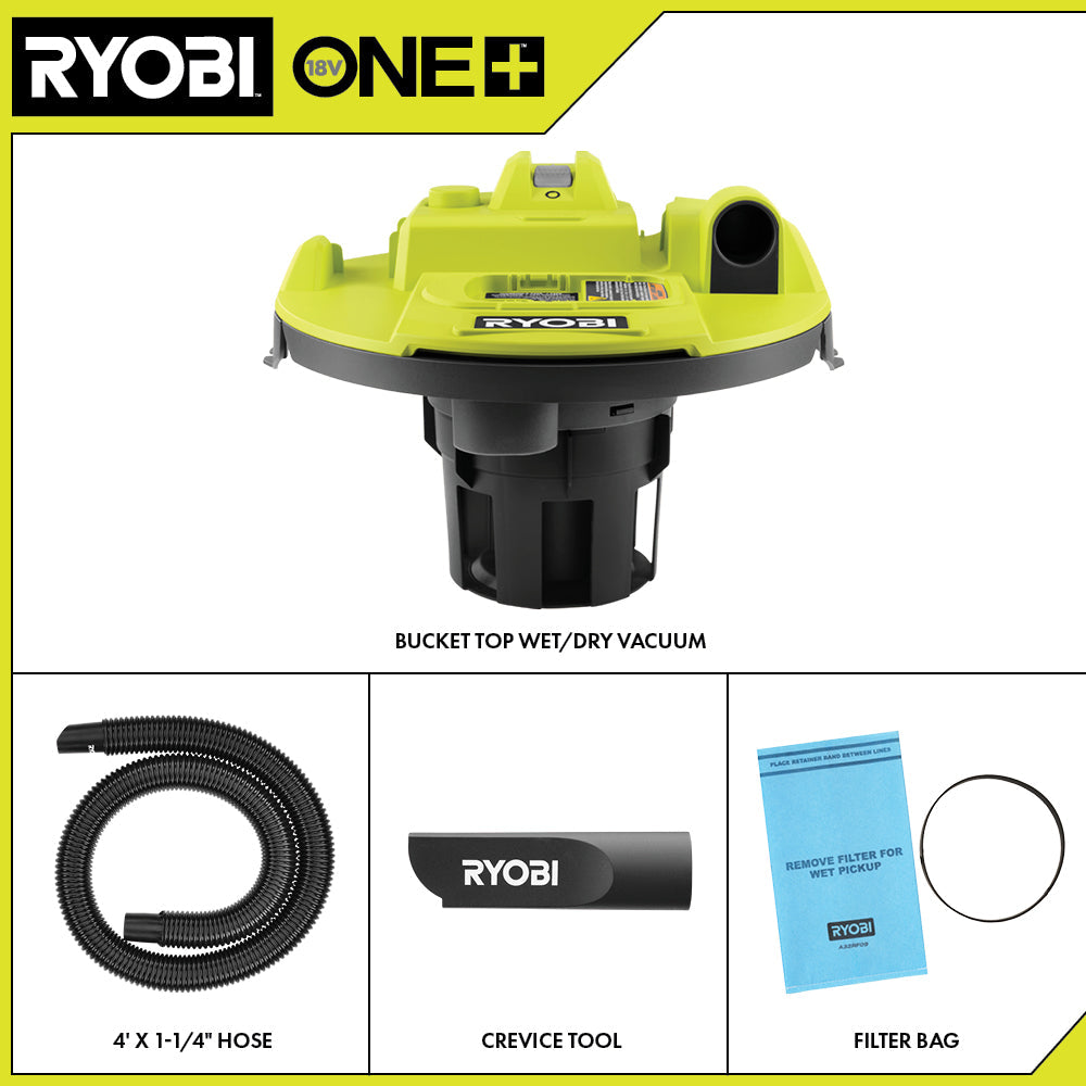 18V ONE+ BUCKET TOP WET/DRY VACUUM Image 2