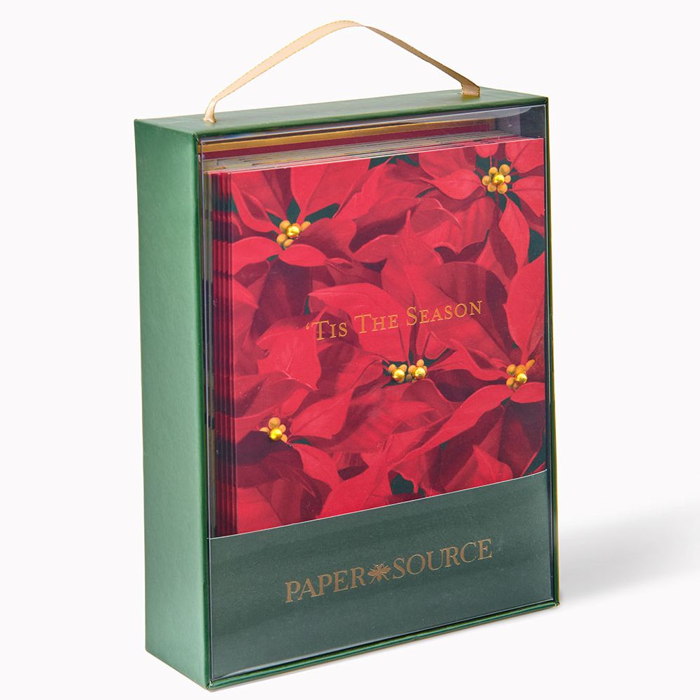 Christmas Poinsettia Stationery Set
