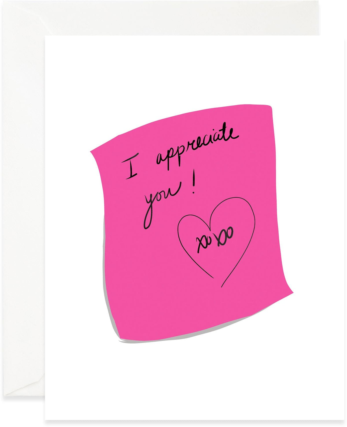 Sticky Note Appreciation Thank You Card