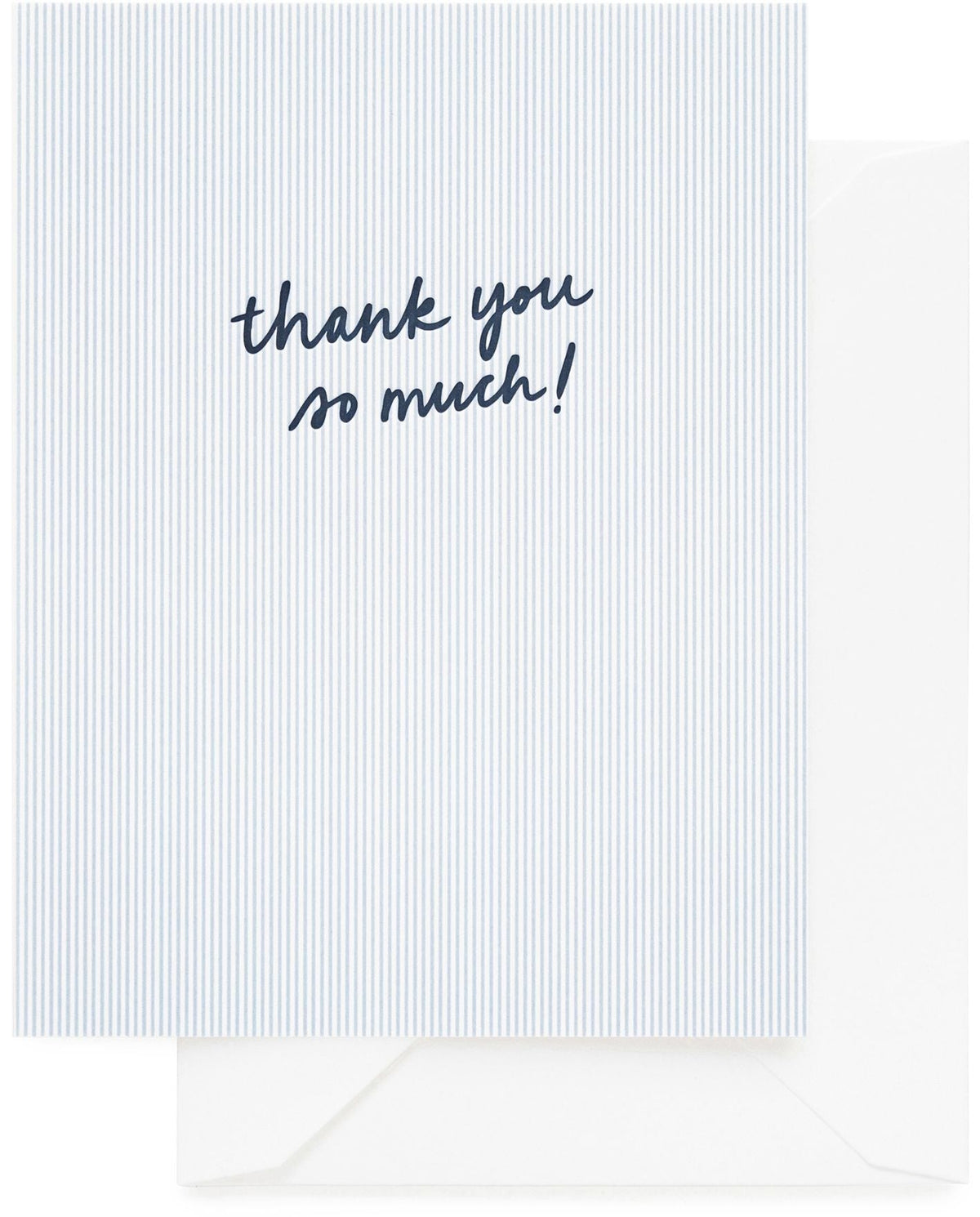 Blue Stripe Thank You Card