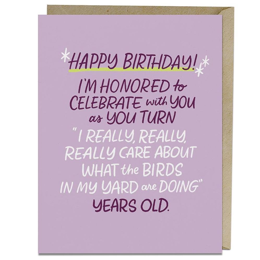 Care About Birds Years Old Birthday Card