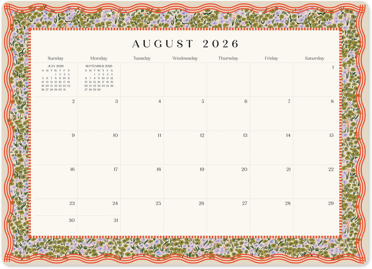 2026-2027 Paper Source Tapestries Decorative 17-Month Desk Blotter