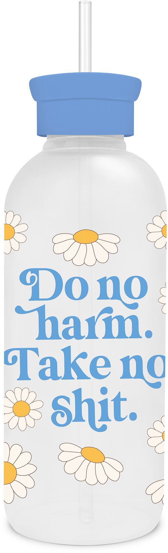 Do No Harm Glass Water Bottle with Straw