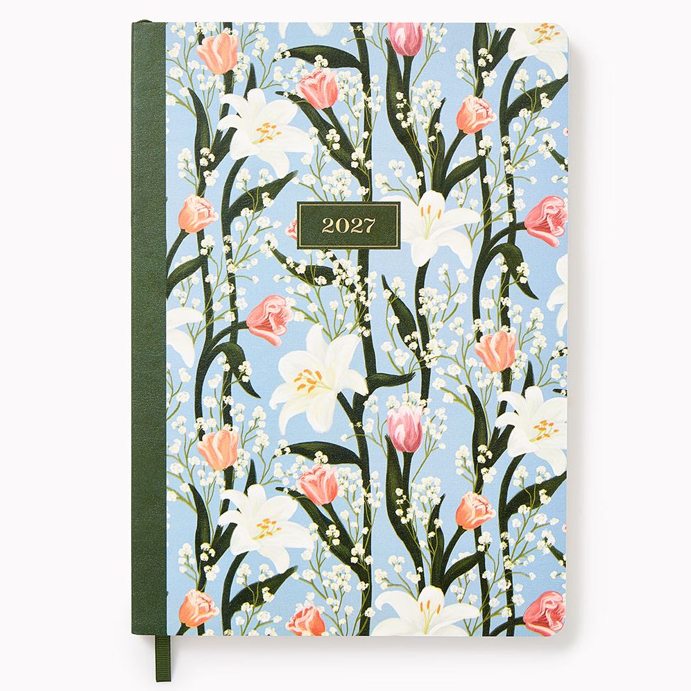 2027 Paper Source Tulip Lillies Weekly Desk Planner