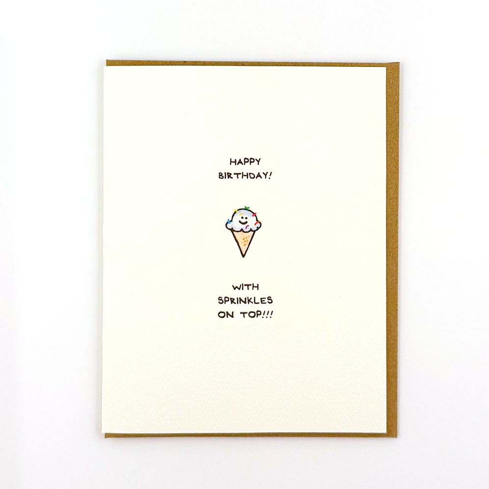 Sprinkles On Top Birthday Card