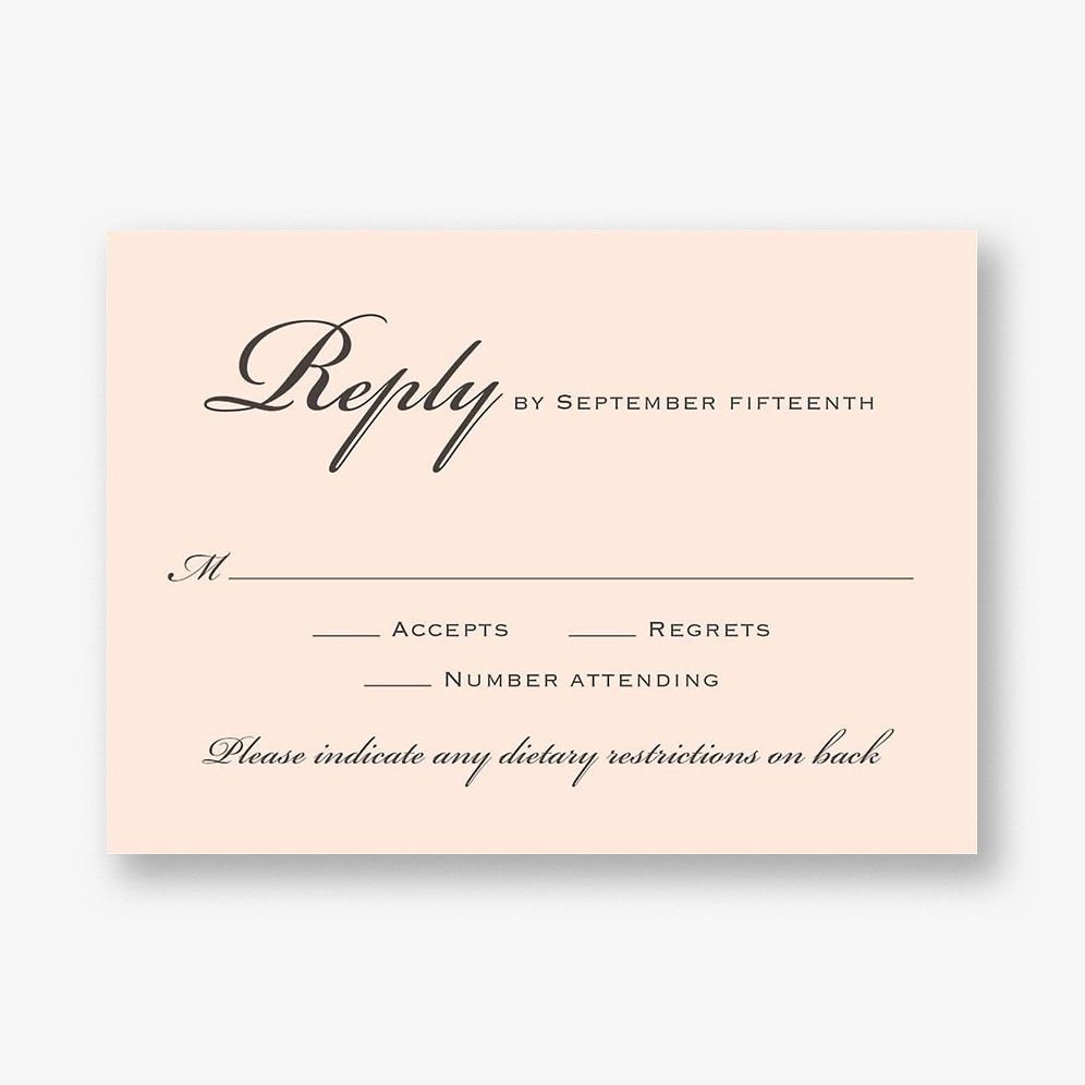 Chandelier Quinceañera Response Card