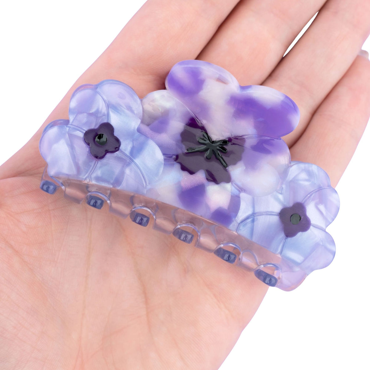 Three Pansies Hair Claw