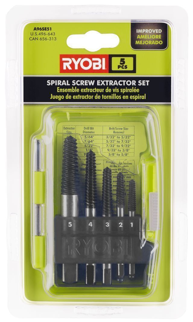 5 PC. Spiral Screw Extractor Set Image 1