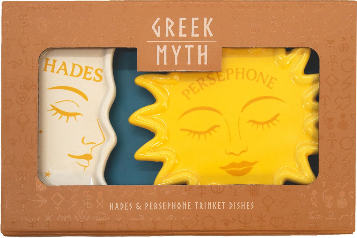 Greek Myth Ceramic Trinket Dish Set of 2, Hades and Persephone