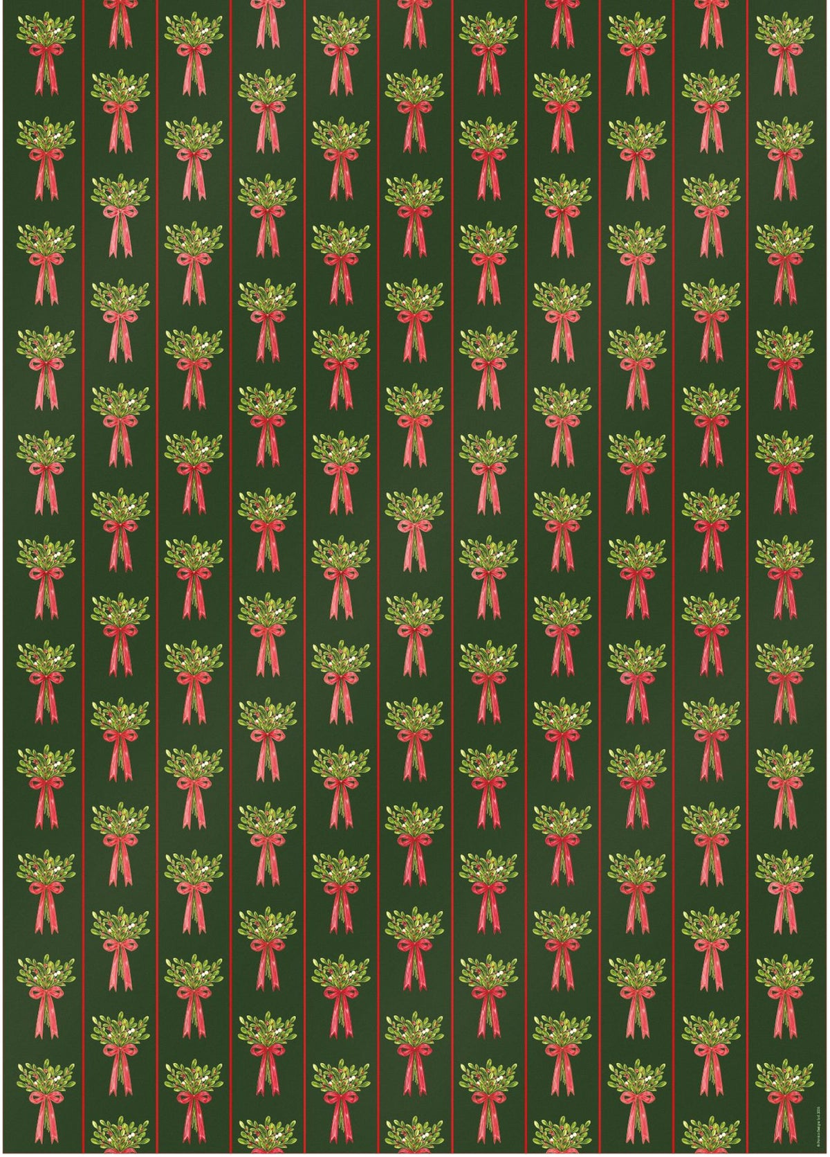 Mistletoe Stripe Flat Wrap