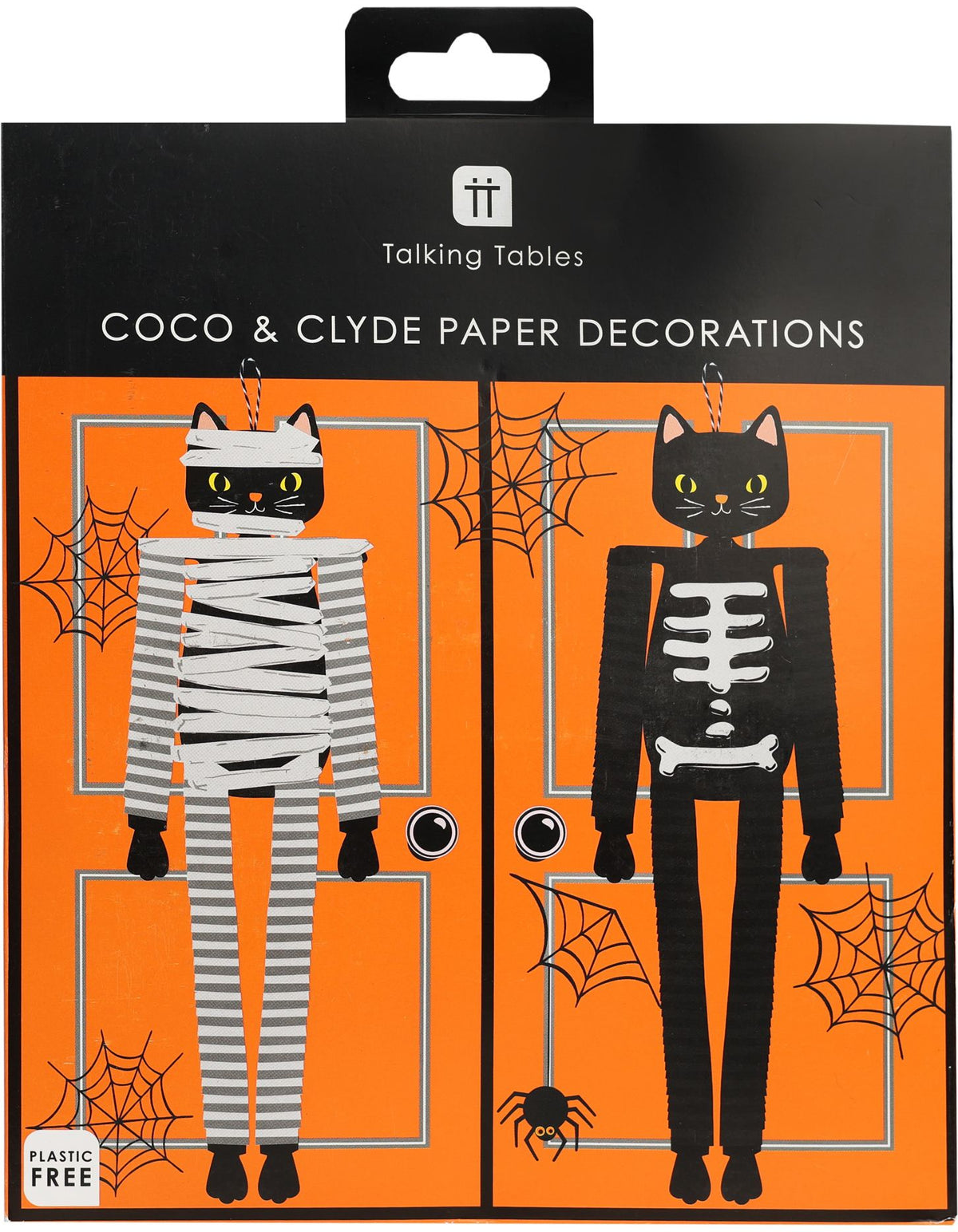 Coco & Clyde Cats Honeycomb Door Hang Set of 2