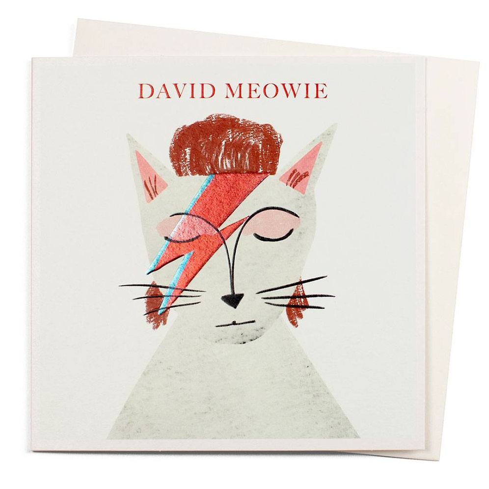 David Meowie Greeting Card