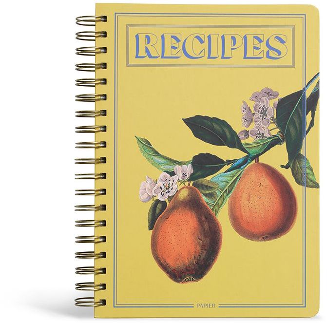 Fruits B5 Spiral Guided Recipe Journal Yellow