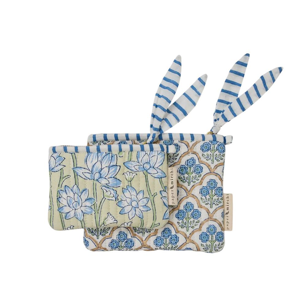 Paper Mirchi 2 Pack Pouch Set - Blue