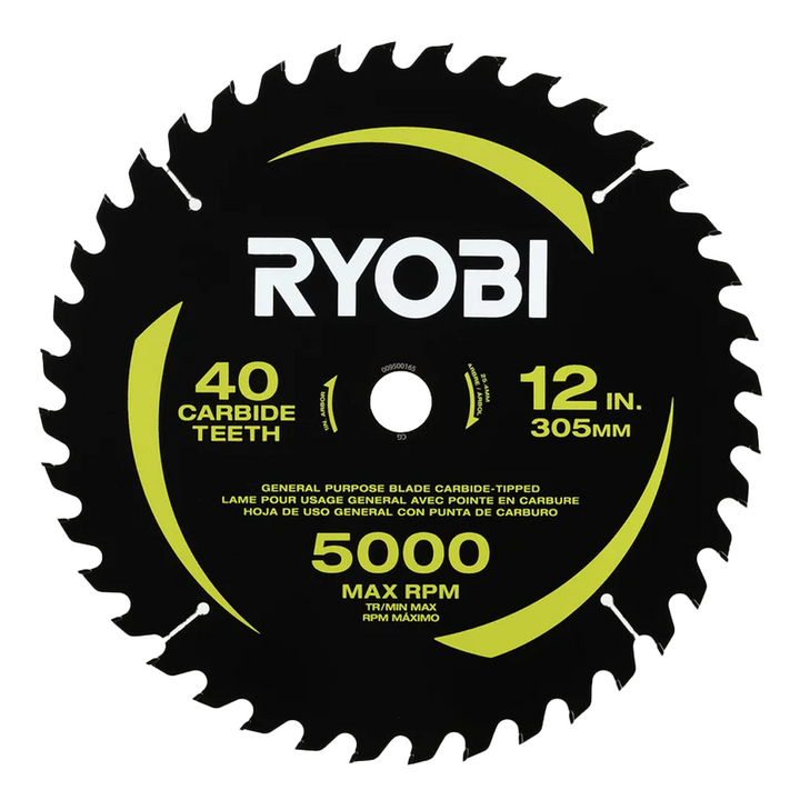 12" 40 CARBIDE TEETH THIN KERF MITER SAW BLADE image