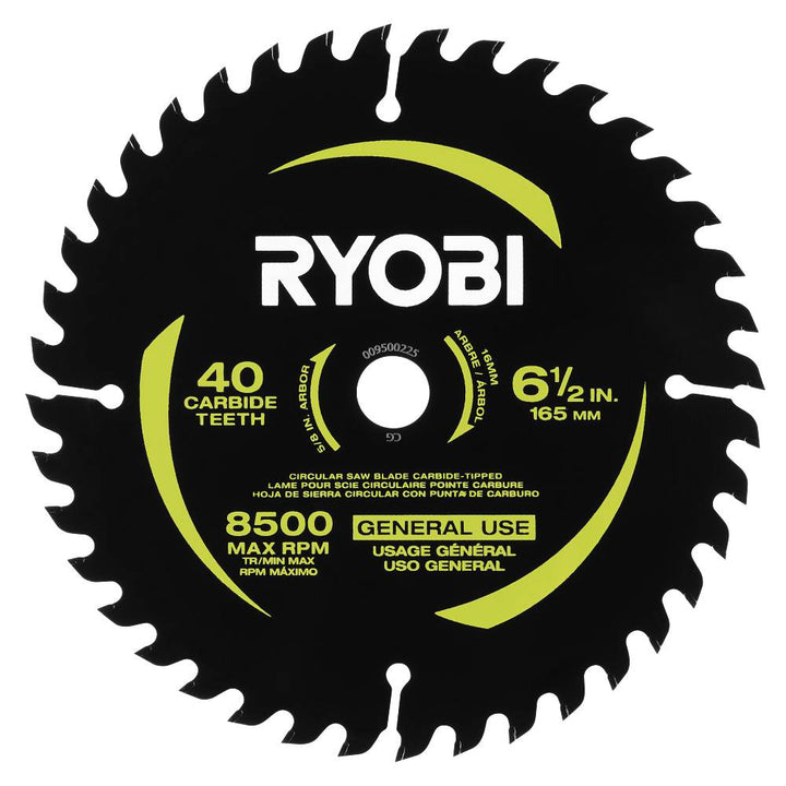 6-1/2" 40 TOOTH CARBIDE-TIPPED BLADE image 1