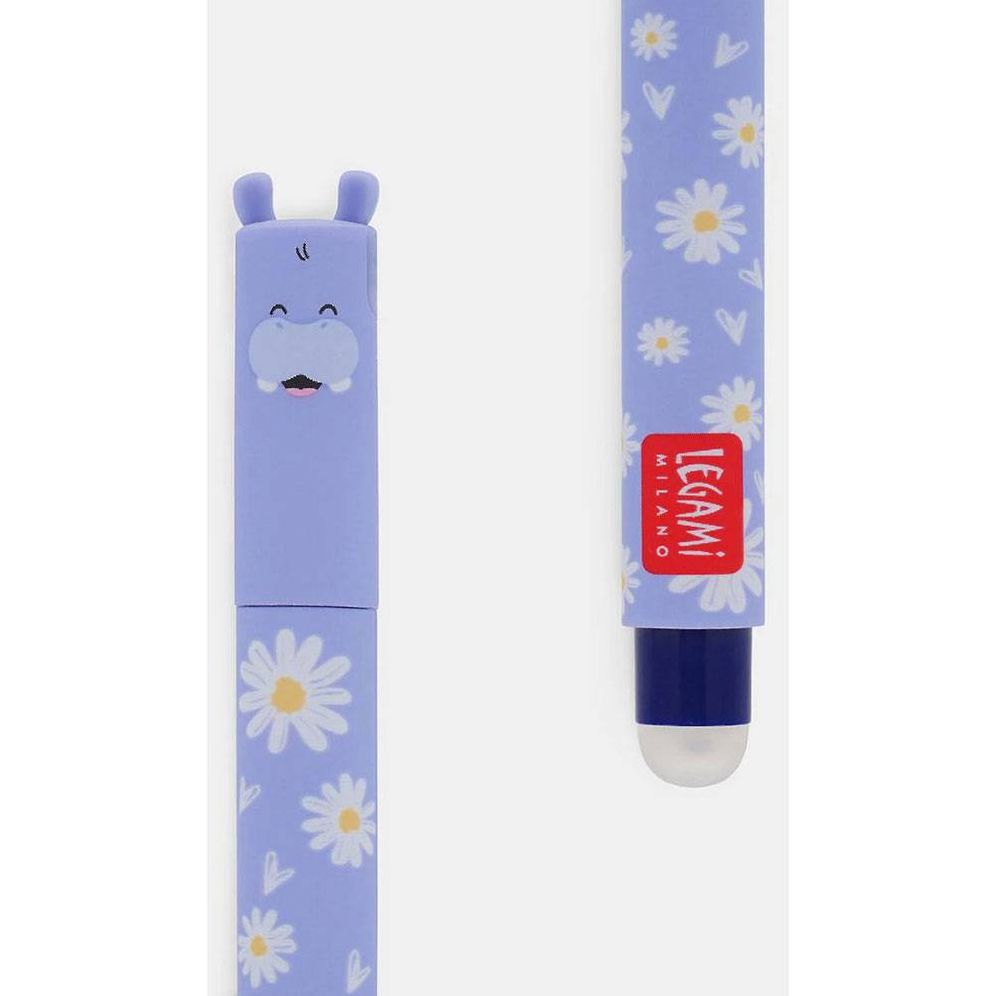Legami Hippo Erasable Gel Pen - Blue Ink