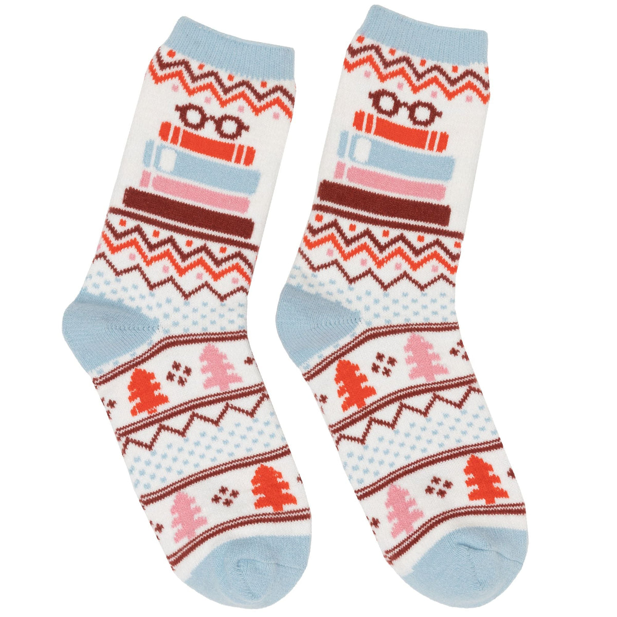 TBR Book Stack Cozy Socks