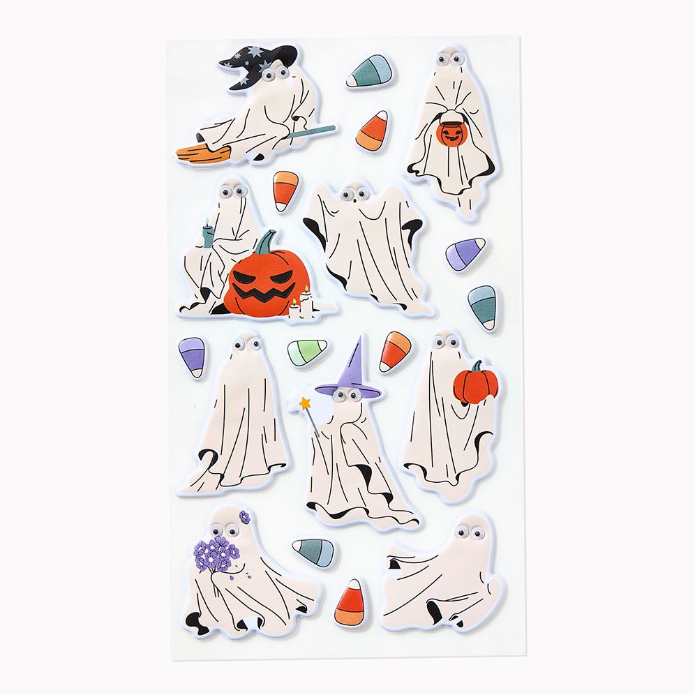 Puffy ghost Sticker Sheet