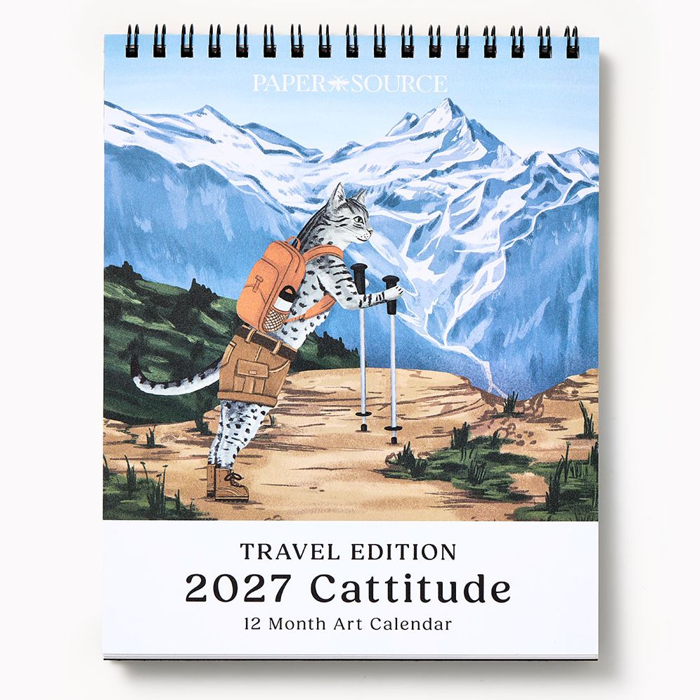 2027 Paper Source Catitude Desk Easel Calendar