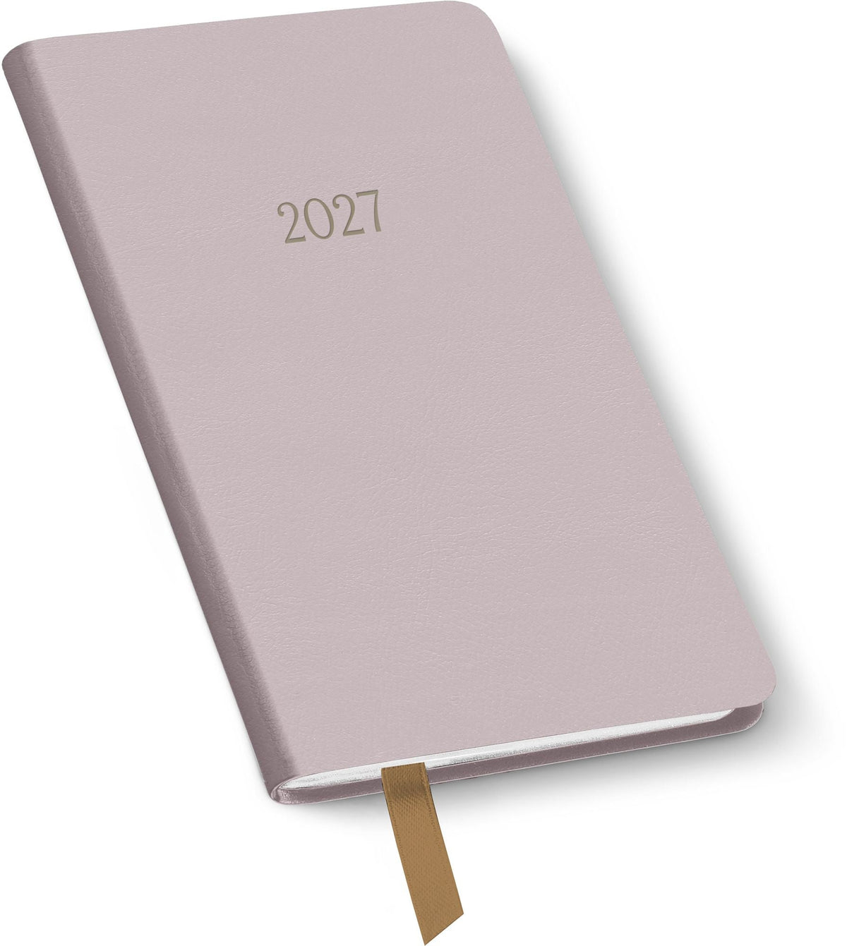 2026-2027 Paper Source Gray Lilac Leather 18-Month Monthly Pocket Planner