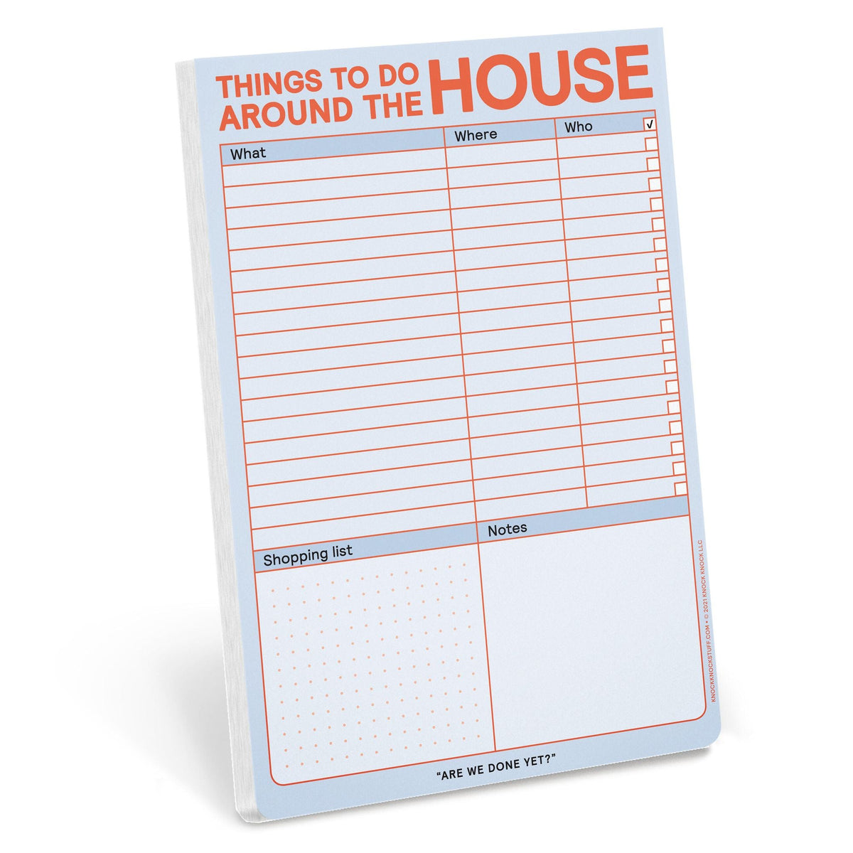 Things to Do Around the House Notepad with Magnet (Pastel Edition)