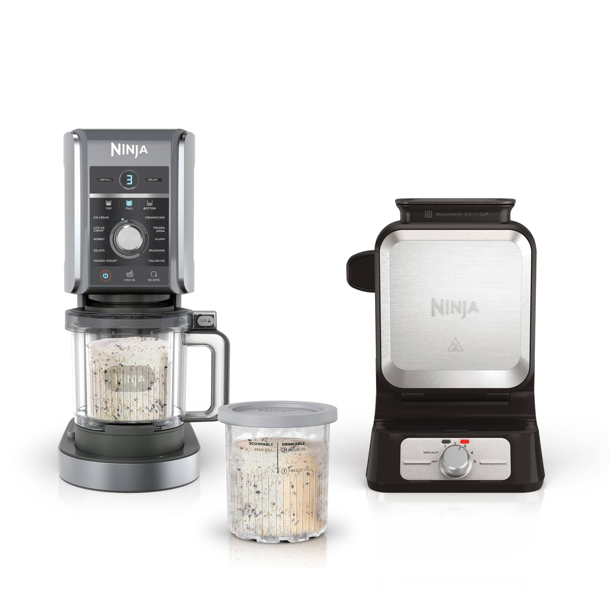 Ninja CREAMi Deluxe 11-in-1 Ice Cream Maker & Waffle Maker