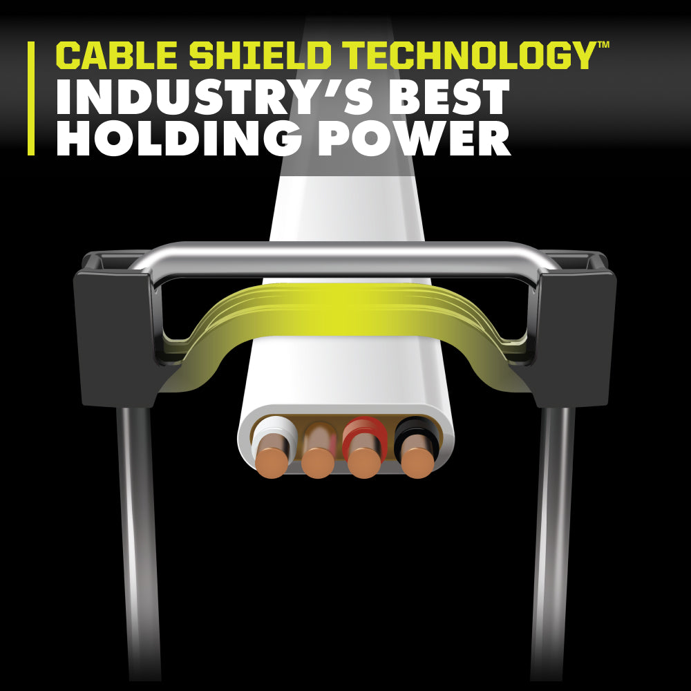 600 PC. 1" Insulated Cable Staples with Cable Shield Technology