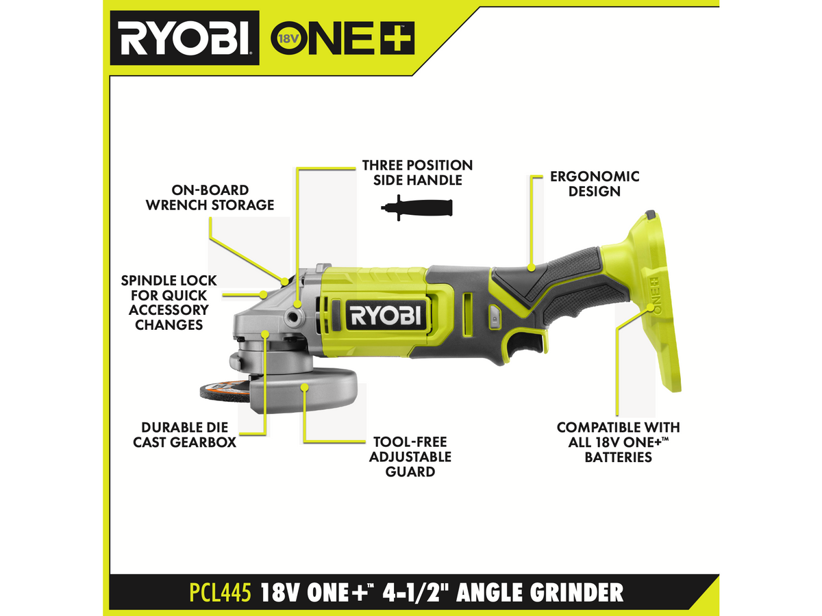 18V ONE+ 4-1/2" Angle Grinder Image 2