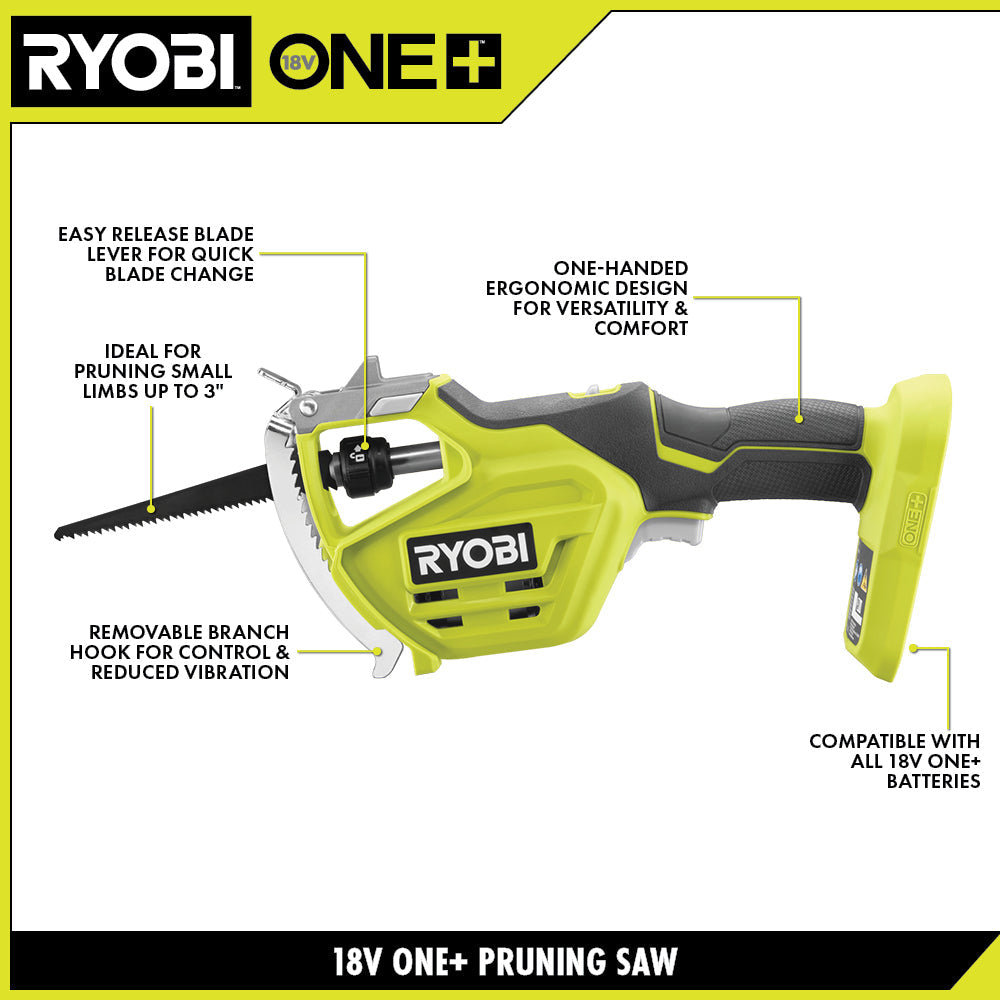 18V ONE+ ONE-HANDED PRUNING RECIPROCATING SAW Image 2