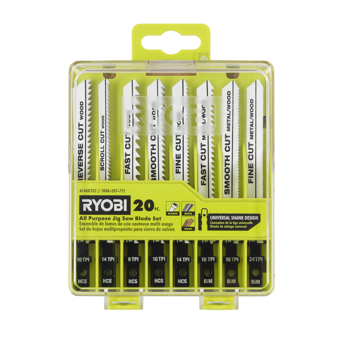 20 PC. All Purpose Jig Saw Blade Set