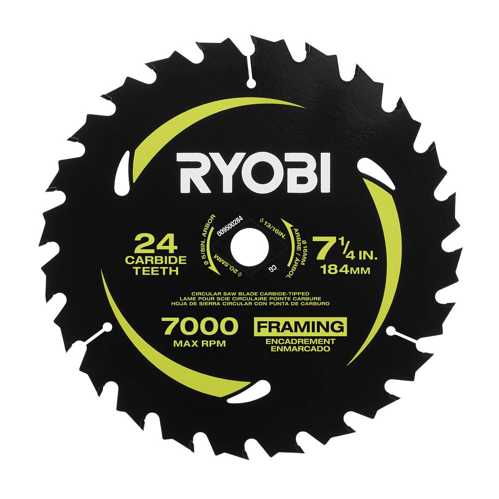 7-1/4" x 24T CARBIDE TEETH THIN KERF CIRCULAR SAW BLADE image