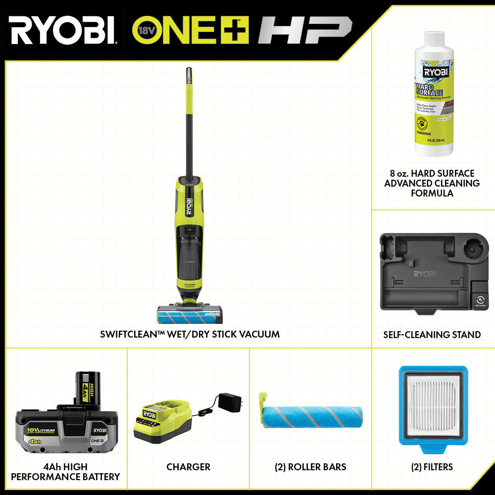 18V ONE+ HP SWIFTCLEAN WET/DRY STICK VACUUM KIT Image 2