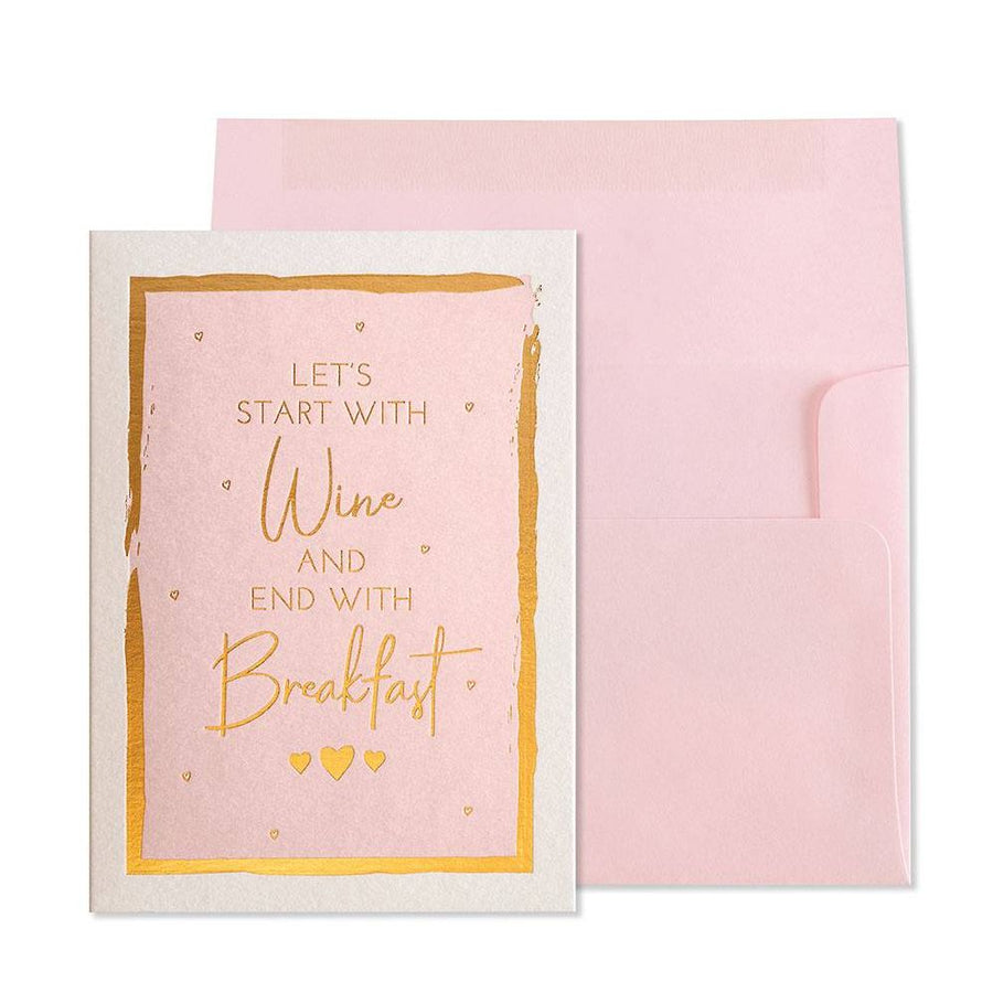 Start With Wine Love Card