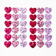 Pastel Glitter Heart Stickers
