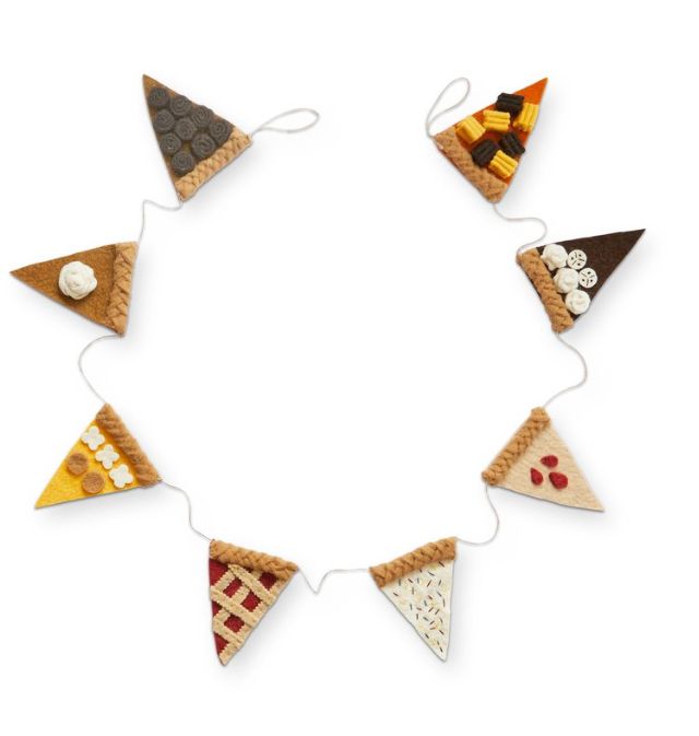 Thanksgiving Pie Slices Wool Felt Garland