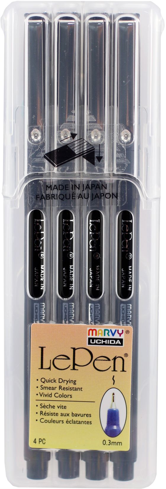 Uchida Le Pen Black Set of 4